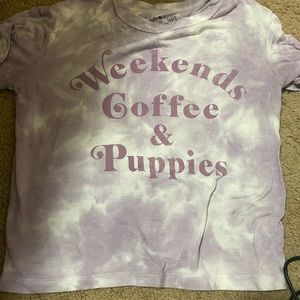 Purple crop top puppies